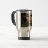 Frau Portrait Tumbler Reisebecher (Vorderseite Links)