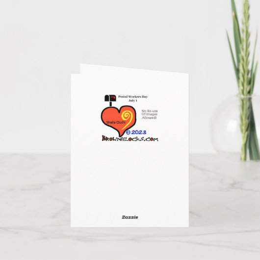 Frau Post - Dankeschön-Karte Karte (Rückseite)