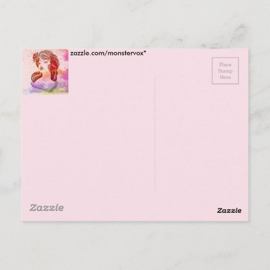 Frau Postkarte (Rückseite)