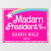 Frau Präsiden Window Clying Sticker Kamala Harris (Blatt)