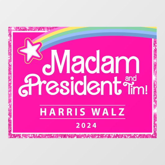 Frau Präsiden Window Clying Sticker Kamala Harris (Blatt)
