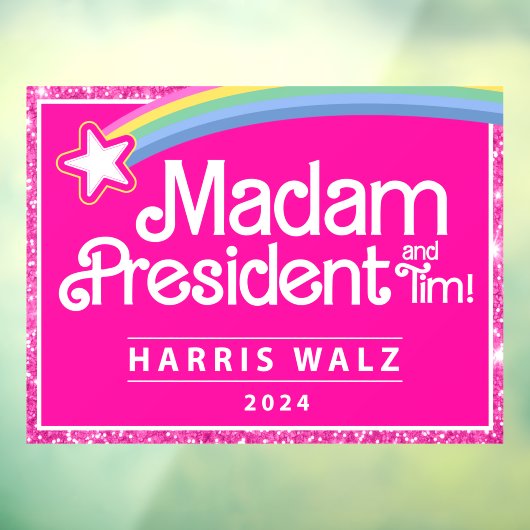 Frau Präsiden Window Clying Sticker Kamala Harris (Blatt 3)