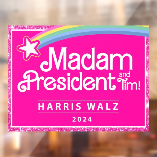 Frau Präsiden Window Clying Sticker Kamala Harris (Blatt 2)