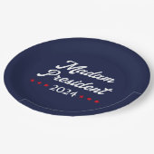 Frau Präsidentin 2024 I - Kamala Harris Pappteller (Schrägansicht)