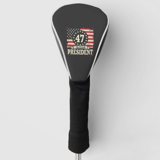 Frau Präsidentin, amerikanische Flagge 47 Harris W Golf Headcover (Vorderseite)