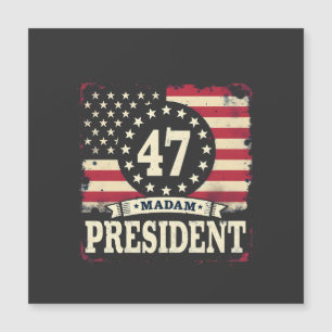 Frau Präsidentin, amerikanische Flagge 47 Harris W Magnetkarte