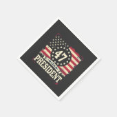 Frau Präsidentin, amerikanische Flagge 47 Harris W Serviette (Ecke)
