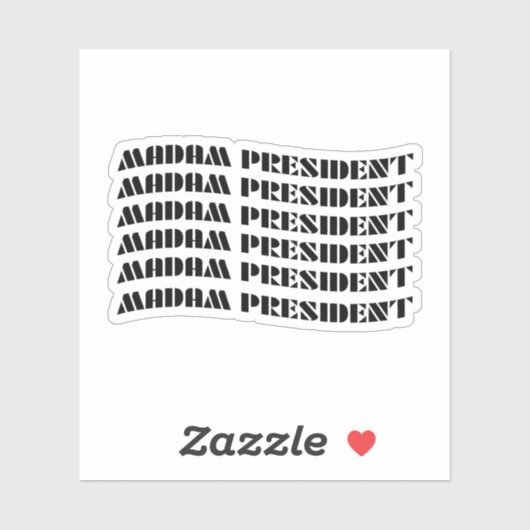 Frau Präsidentin Aufkleber (Blatt)