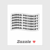 Frau Präsidentin Aufkleber (Blatt)