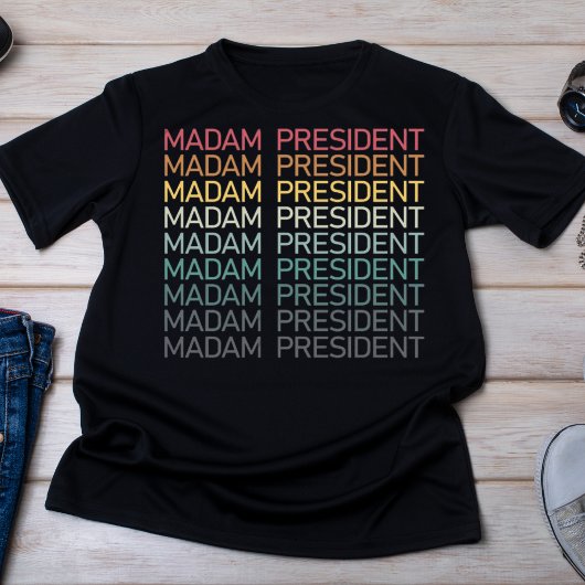Frau Präsidentin Gradient Text - Stärkung der Roll T-Shirt