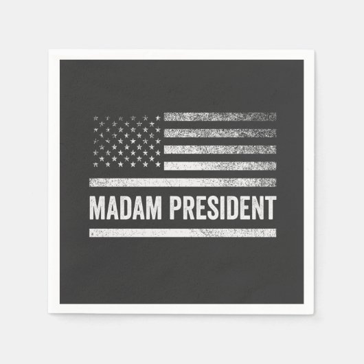 Frau Präsidentin, Harris Walz, Amerikanischer Flag Serviette (Vorderseite)