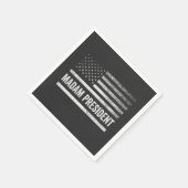 Frau Präsidentin, Harris Walz, Amerikanischer Flag Serviette (Ecke)