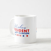 Frau Präsidentin Hillary Clinton Kaffeetasse (Vorderseite Links)