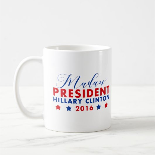 Frau Präsidentin Hillary Clinton Kaffeetasse (Links)