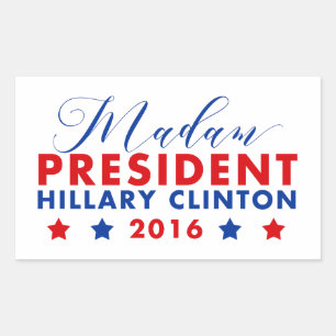 Frau Präsidentin Hillary Clinton Rechteckiger Aufkleber