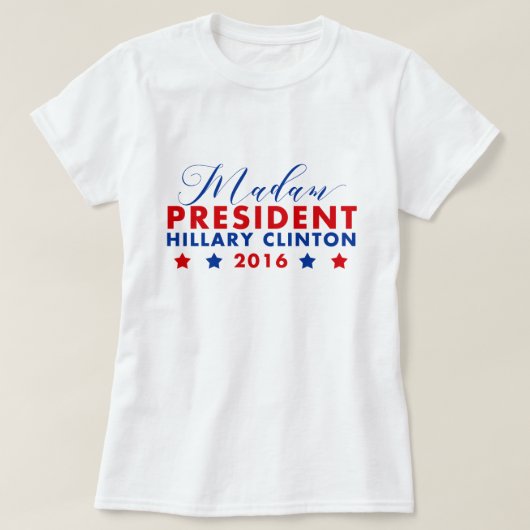 Frau Präsidentin Hillary Clinton T-Shirt (Design vorne)