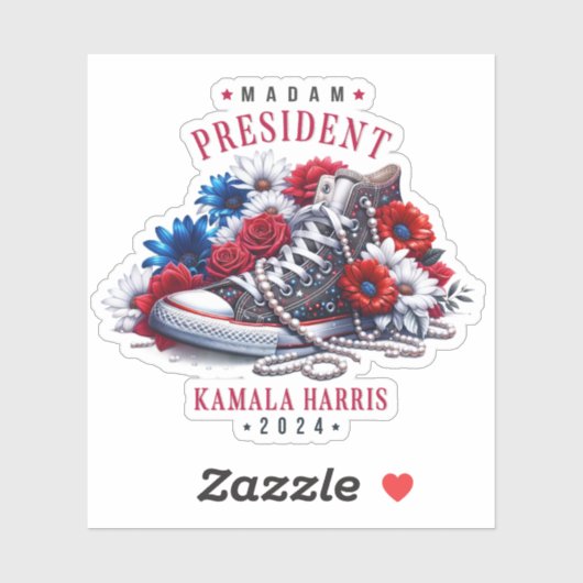 Frau Präsidentin Kamala Harris 2024 Abstimmung Dem Aufkleber (Blatt)