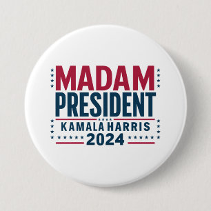 Frau Präsidentin Kamala Harris 2024 Abstimmung Dem Button