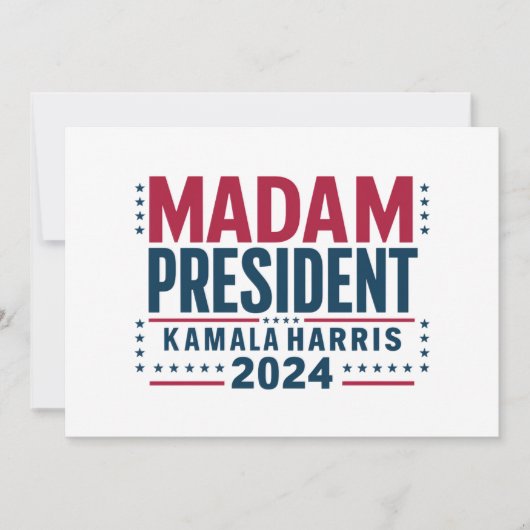 Frau Präsidentin Kamala Harris 2024 Abstimmung Dem Einladung (Vorderseite)