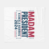 Frau Präsidentin Kamala Harris 2024 Abstimmung Dem Fleecedecke (Vorderseite (Horizontal))