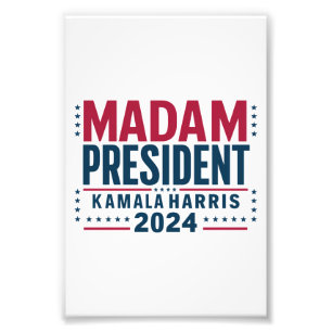 Frau Präsidentin Kamala Harris 2024 Abstimmung Dem Fotodruck