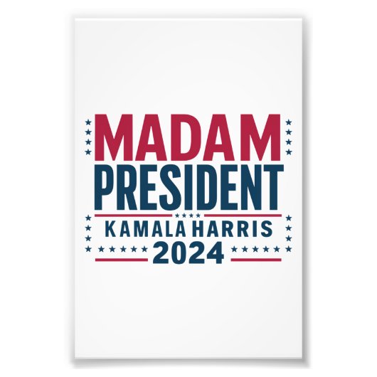 Frau Präsidentin Kamala Harris 2024 Abstimmung Dem Fotodruck (Vorne)