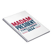 Frau Präsidentin Kamala Harris 2024 Abstimmung Dem Notizblock (Rechte Seite)