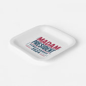 Frau Präsidentin Kamala Harris 2024 Abstimmung Dem Pappteller (Gewinkelt)