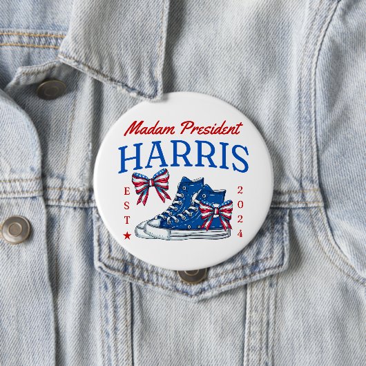 Frau Präsidentin Kamala Harris 2024 Button (Beispiel)