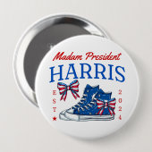Frau Präsidentin Kamala Harris 2024 Button (Vorne & Hinten)