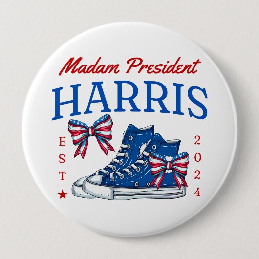 Frau Präsidentin Kamala Harris 2024 Button (Vorderseite)