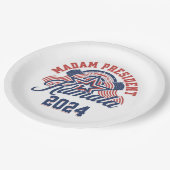 Frau Präsidentin Kamala Harris 2024 Pappteller (Schrägansicht)