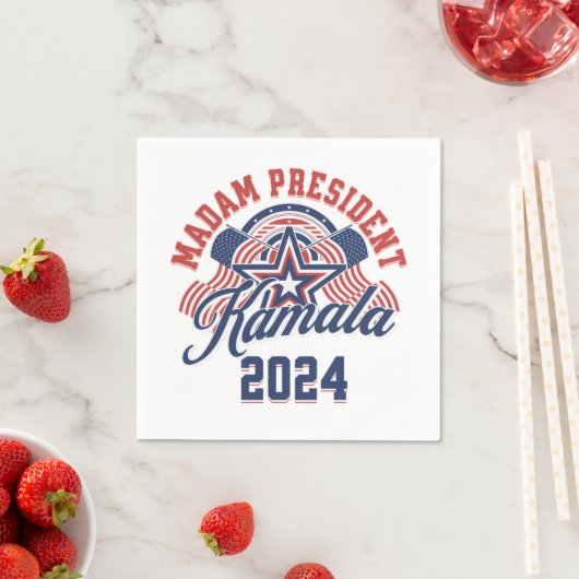 Frau Präsidentin Kamala Harris 2024 Serviette (Beispiel)