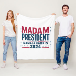Frau Präsidentin Kamala Harris 2024 Wählt Demokrat Fleecedecke
