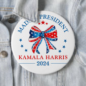 Frau Präsidentin Kamala Harris Button (Beispiel)