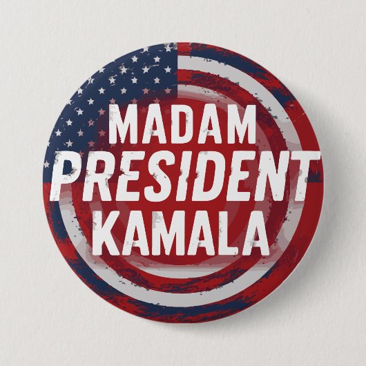 Frau Präsidentin Kamala Harris Button (Vorderseite)