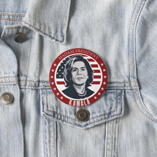 Frau Präsidentin Kamala Harris Button (Beispiel)