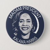 Frau Präsidentin Kamala Harris Button (Vorderseite)