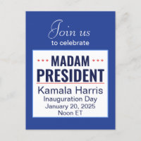Frau Präsidentin Kamala Harris Einladung zur Einwe