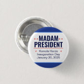 Frau Präsidentin Kamala Harris Einweihung Button (Vorne & Hinten)