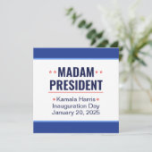 Frau Präsidentin Kamala Harris Einweihung Einladung (Stehend Vorderseite)