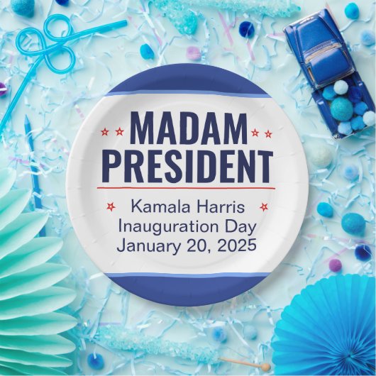 Frau Präsidentin Kamala Harris Einweihung Pappteller (Party)