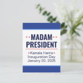 Frau Präsidentin Kamala Harris Einweihung Postkarte (Stehend Vorderseite)