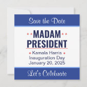 Frau Präsidentin Kamala Harris Einweihung Save The Date (Vorderseite)