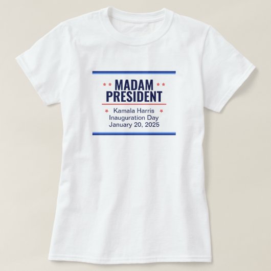 Frau Präsidentin Kamala Harris Einweihung T-Shirt (Design vorne)