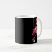Frau Präsidentin Kamala Harris Pink Flamingo Retro Kaffeetasse (VorderseiteRechts)