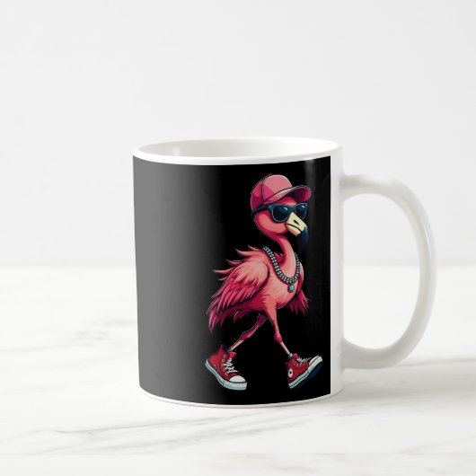Frau Präsidentin Kamala Harris Pink Flamingo Retro Kaffeetasse (Rechts)