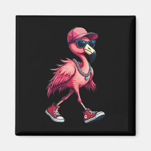 Frau Präsidentin Kamala Harris Pink Flamingo Retro Magnet