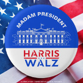 Frau Präsidentin Kamala Harris/Tim Walz Button