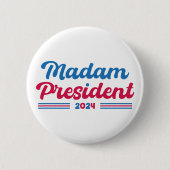 Frau Präsidentin Kamala Harris Typografische Wahl Button (Vorderseite)